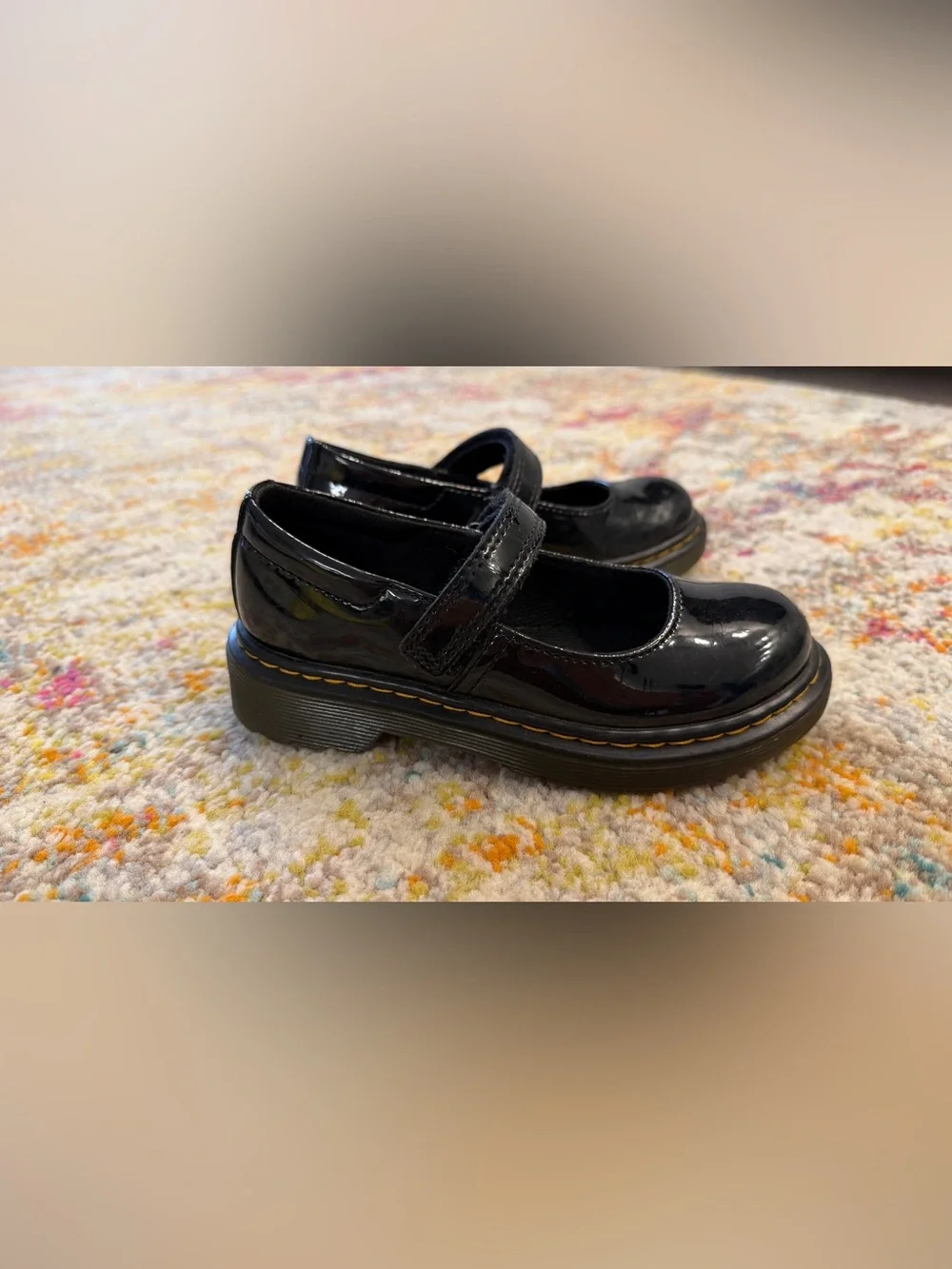 Dr. Martens Black Patent Mary Jane Shoes. Little Girl size 12US